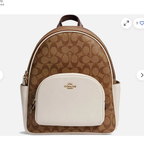 Authentic Coach Court Backpack In Signature Canvas - Picture 1 of 15